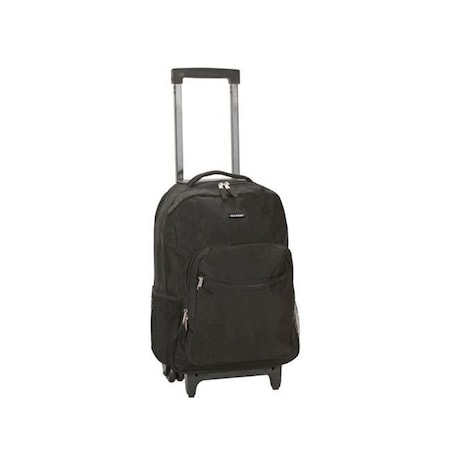 Fox Luggage Inc ROCKLAND R01-BLACK 17 Inch ROLLING BACKPACK R01-Black
